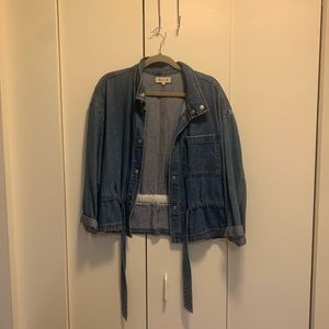 Madewell denim jacket with tie waist